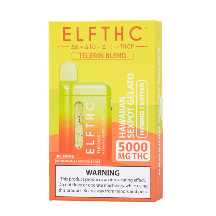 ELFTHC Telerin Blend D8+D10+D11+THC-P  380mah  Disposable Vape 5000MG 5Gram
