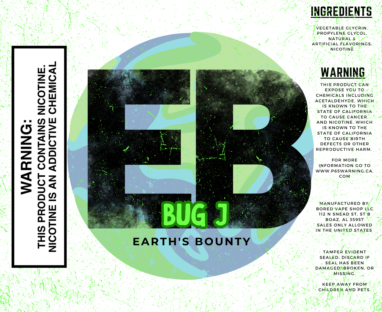 Bug J by Earth's Bounty E-Juice Bug J by Earth's Bounty E-Juice