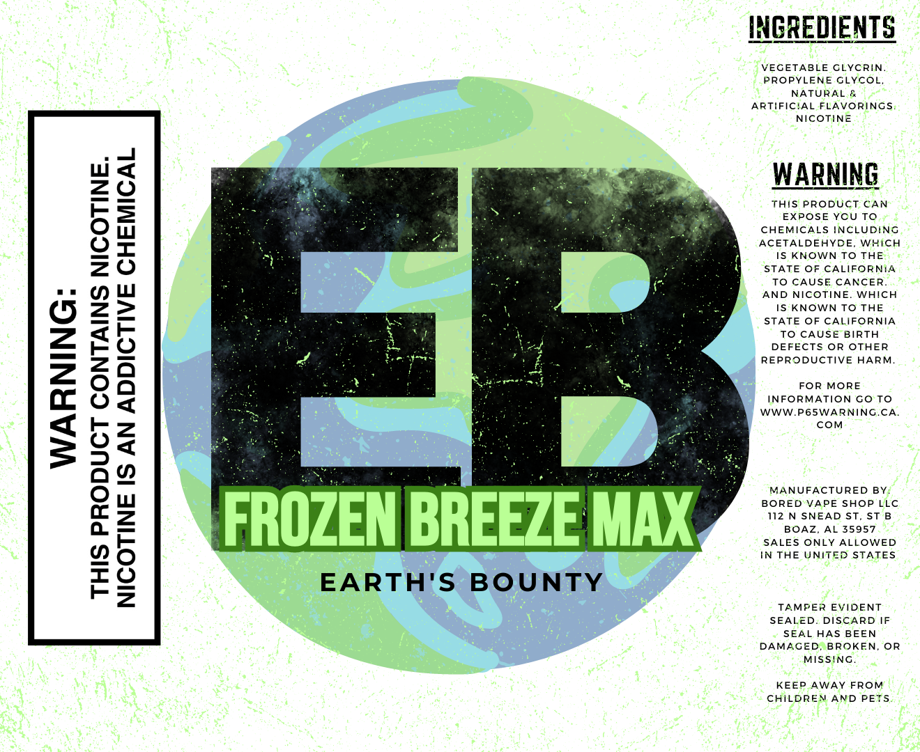 Frozen Breeze Max by Earth's Bounty E-Juice Frozen Breeze Max by Earth's Bounty E-Juice