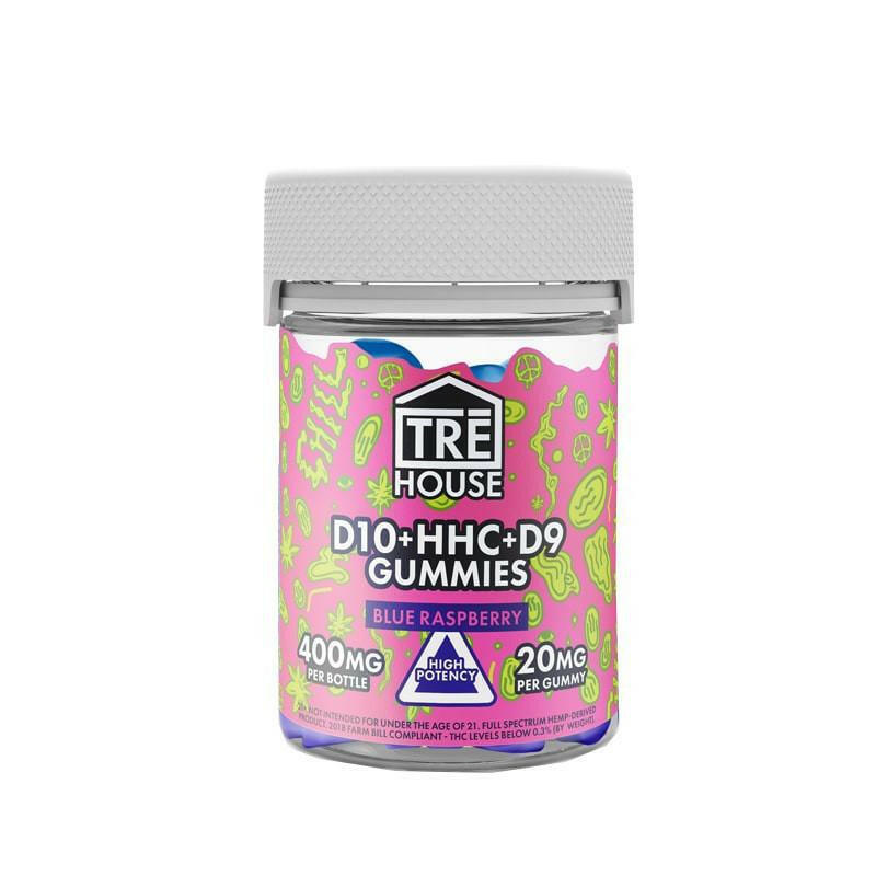 TRE HOUSE D10 HHC DELTA 9 THC - CBD GUMMIES - 20 COUNT