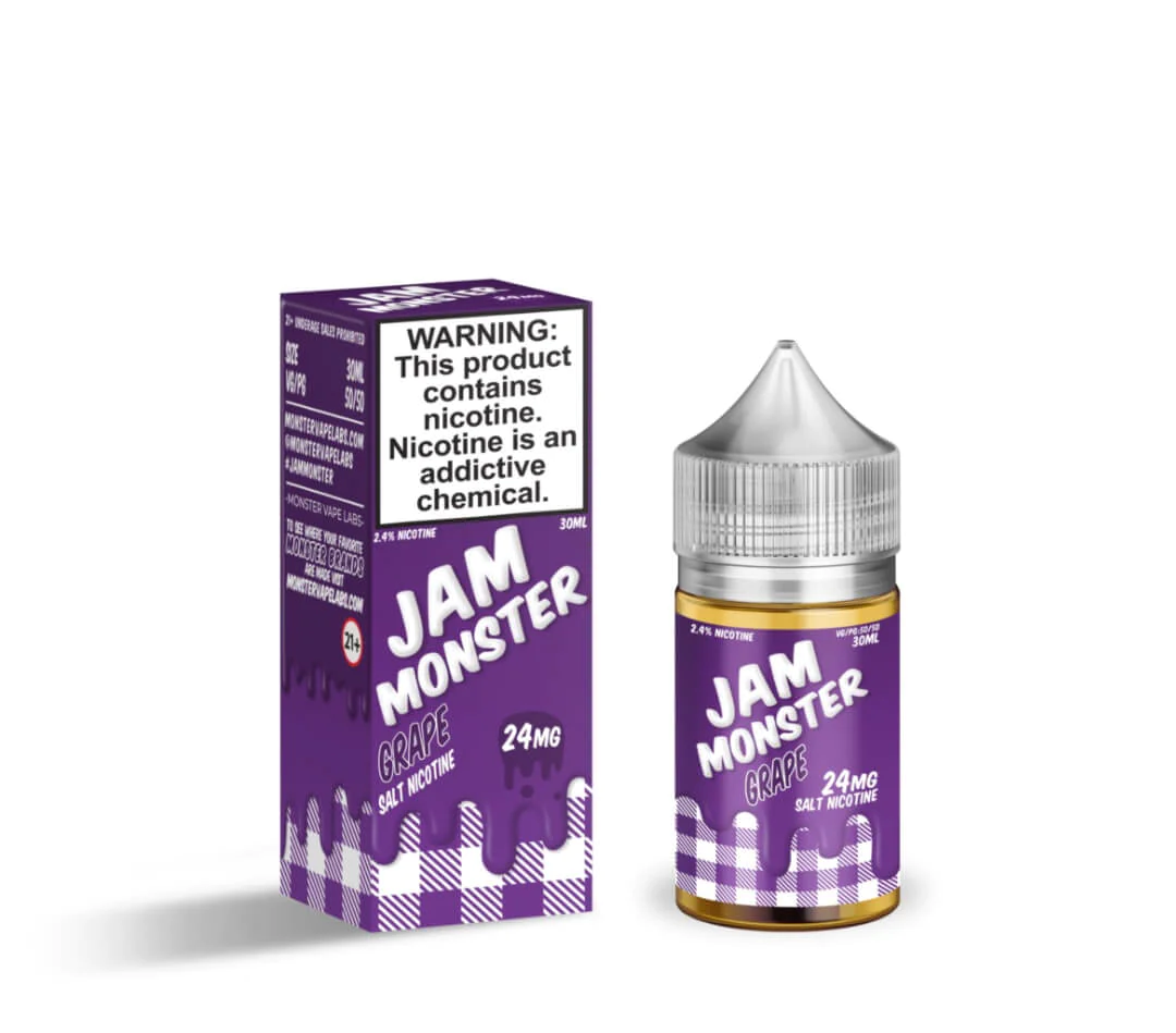 Jam Monster Synthetic Nicotine Salt E-Liquid 30ML by Earth's Bounty E-Juice Jam Monster Synthetic Nicotine Salt E-Liquid 30ML by Earth's Bounty E-Juice
