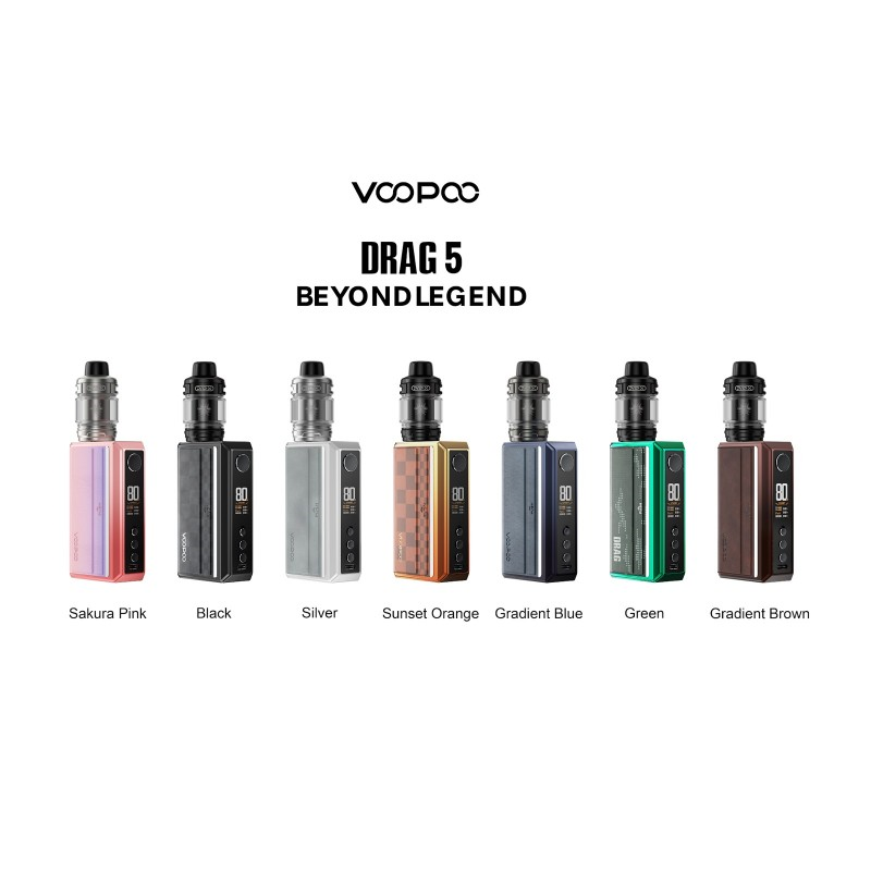 Voopoo Drag 5 177W Dual 18650 Starter Kit With 5.5ML Uforce -X Tank