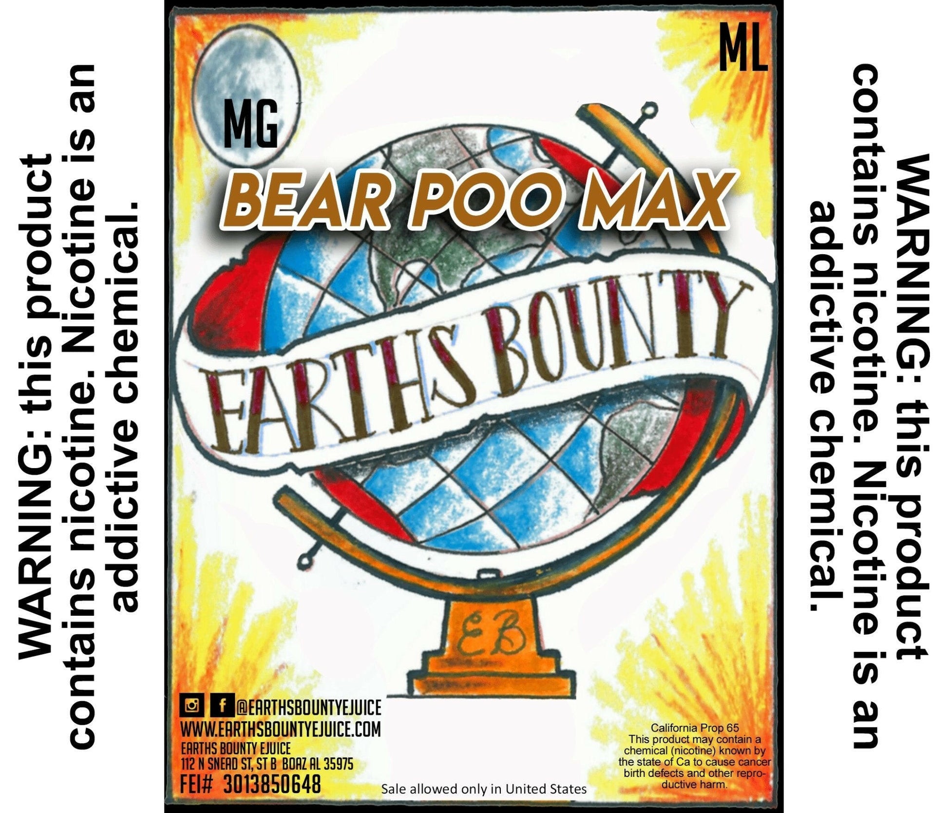 Bear Poo Max - Earths Bounty E-Juice