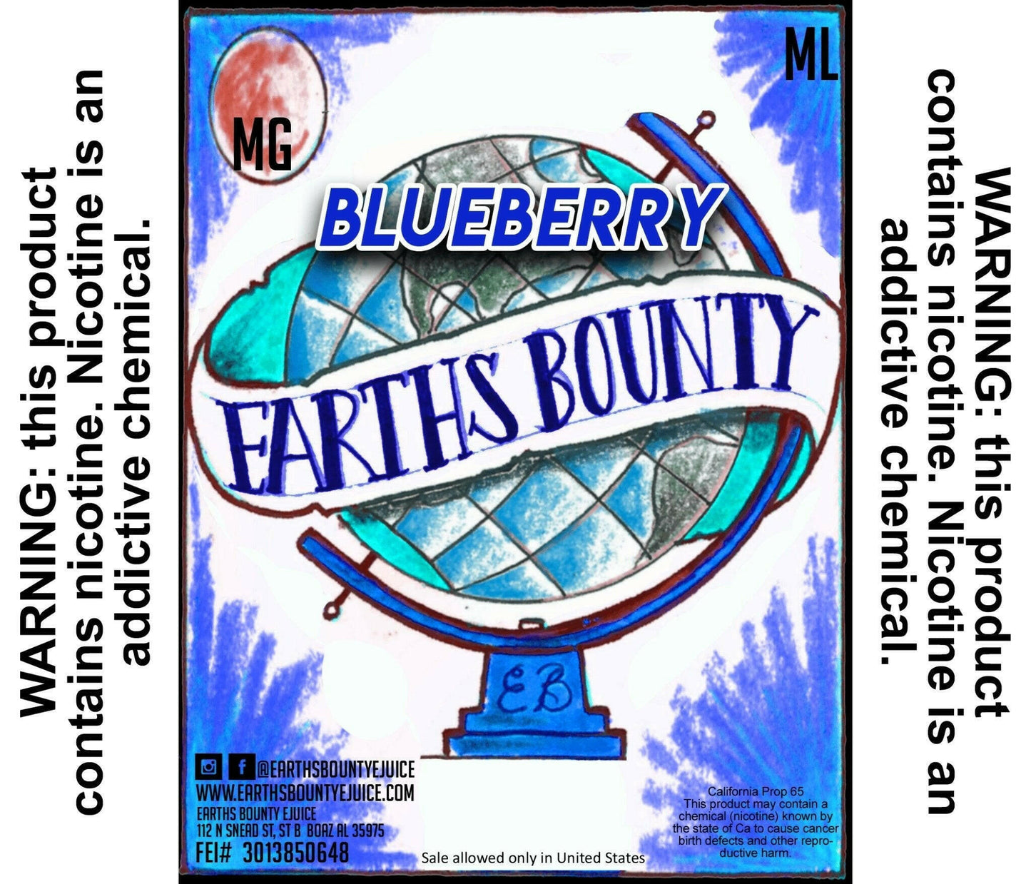 Blueberry - Earths Bounty E-Juice