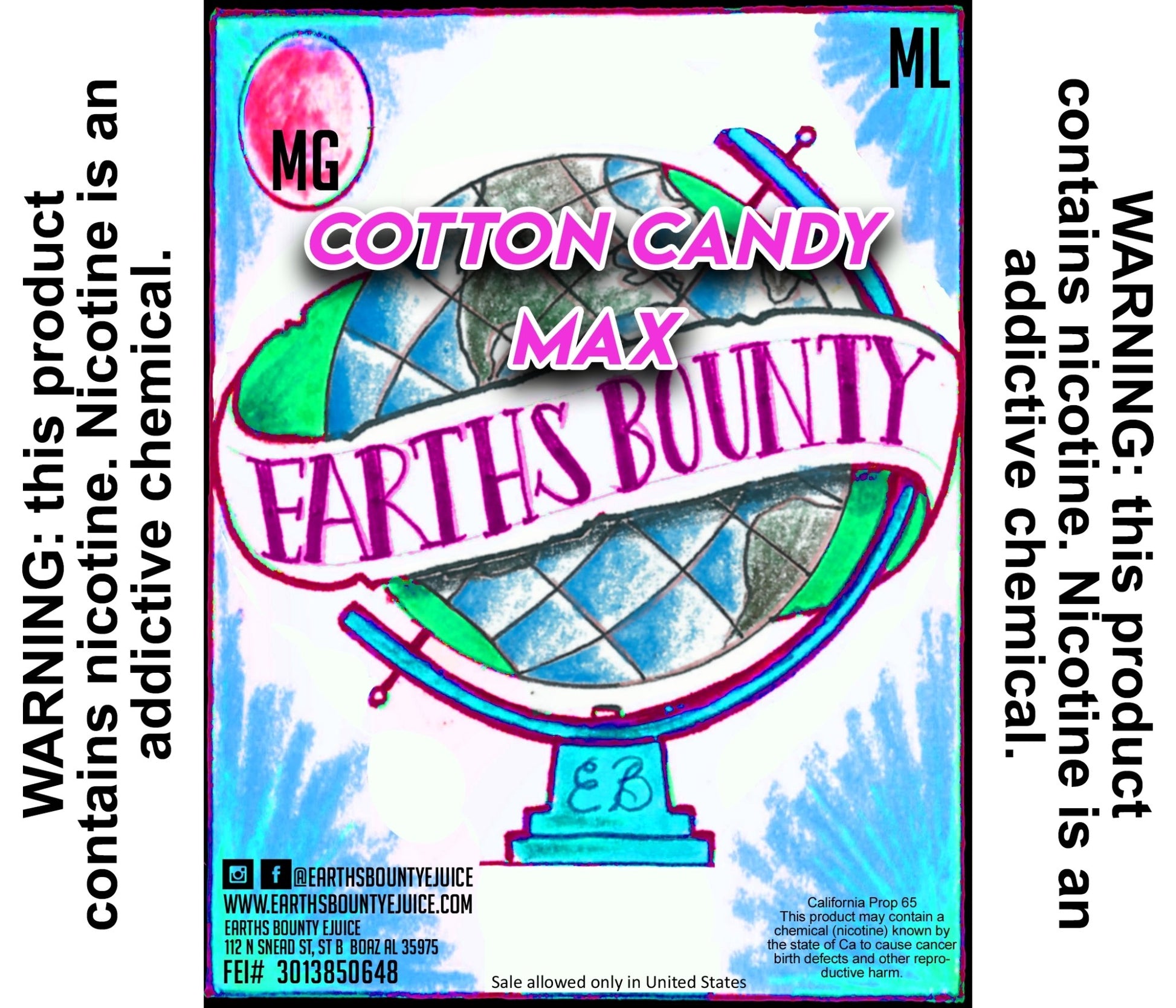 Cotton Candy - Earths Bounty E-Juice
