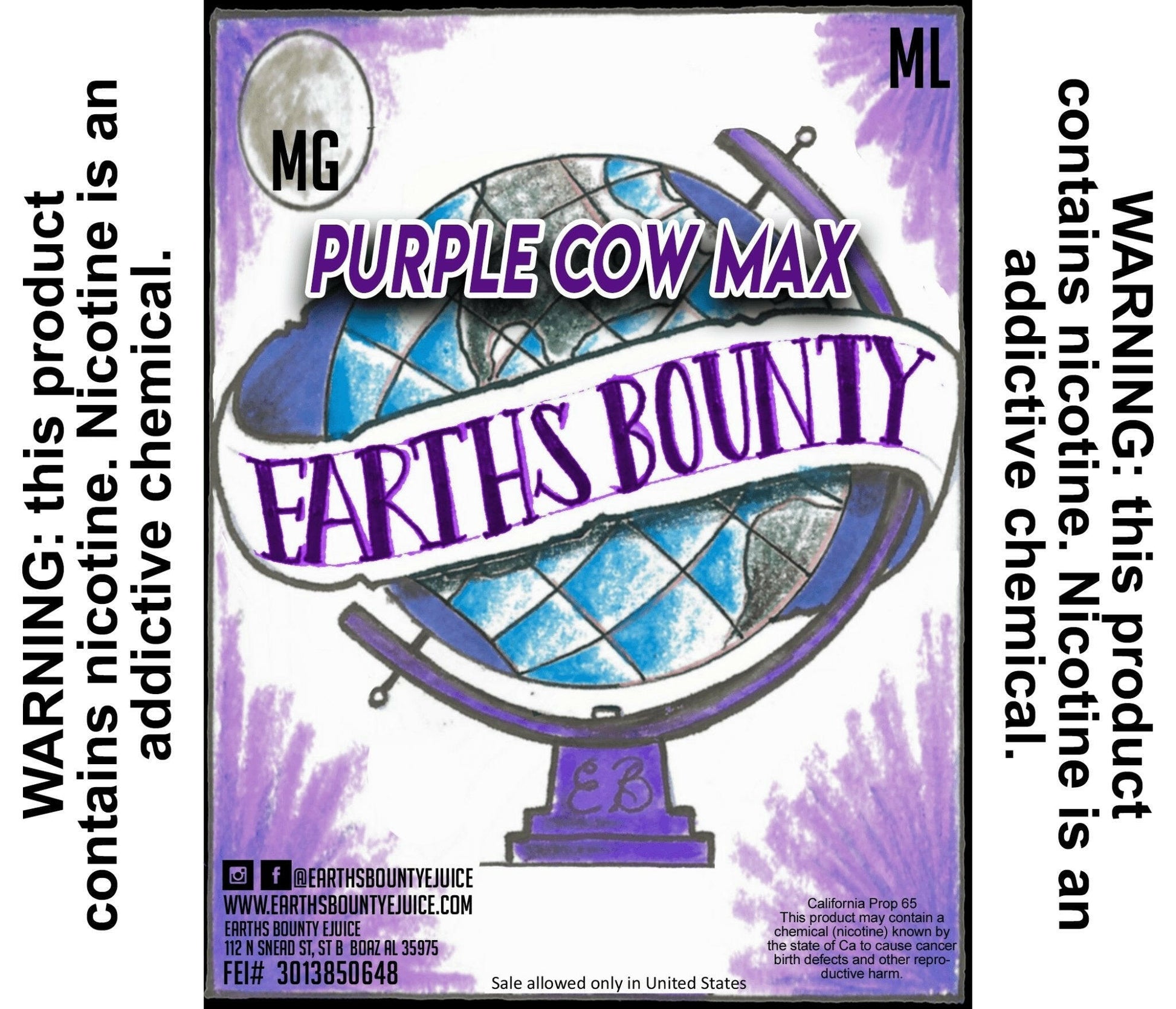 Purple Cow Max - Earths Bounty E-Juice