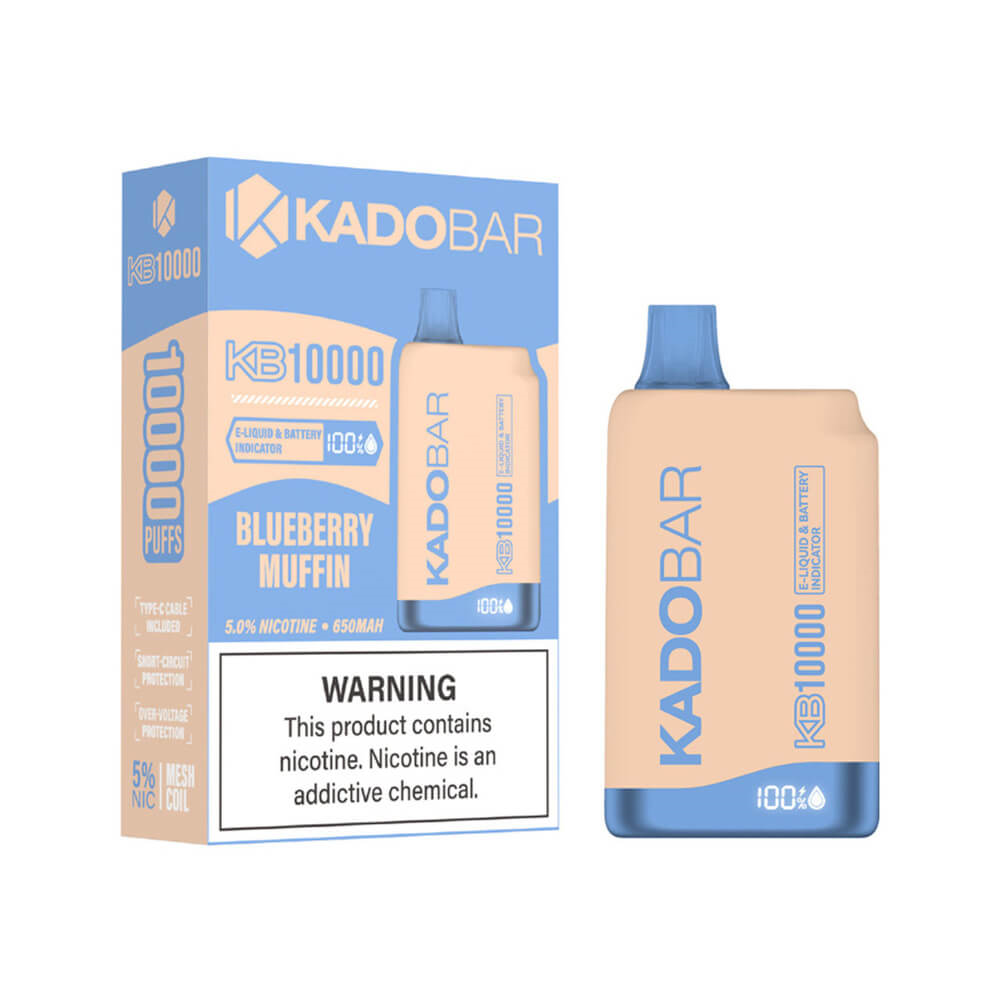 Kado Bar KB10000 18ML 10000 Puffs 650mAh Prefilled Nicotine Salt Rechargeable Disposable Vape by Earth's Bounty E-Juice Kado Bar KB10000 18ML 10000 Puffs 650mAh Prefilled Nicotine Salt Rechargeable Disposable Vape by Earth's Bounty E-Juice
