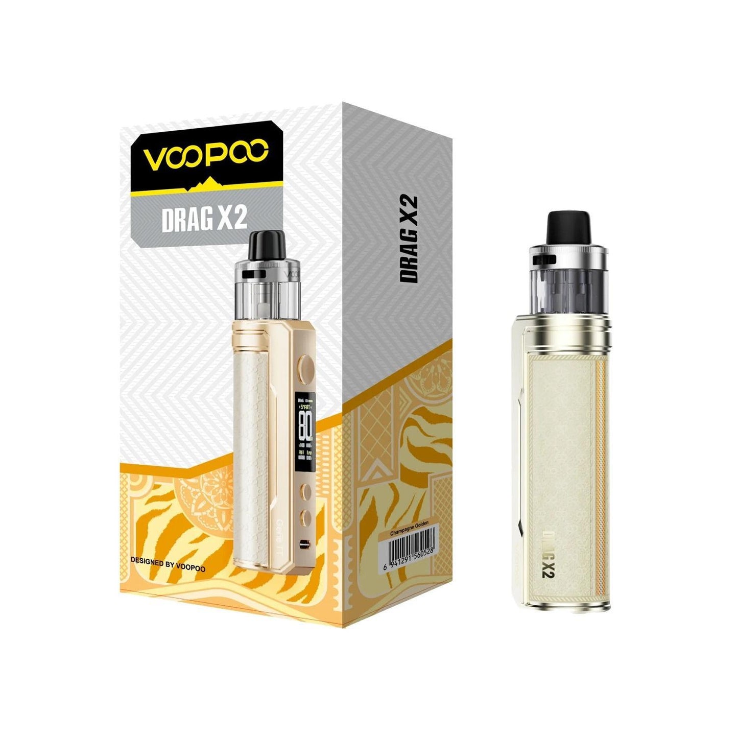VooPoo Drag X2 80W 18650 Pod System Starter Kit With Refillable 5ML PnP X  Pod Tank