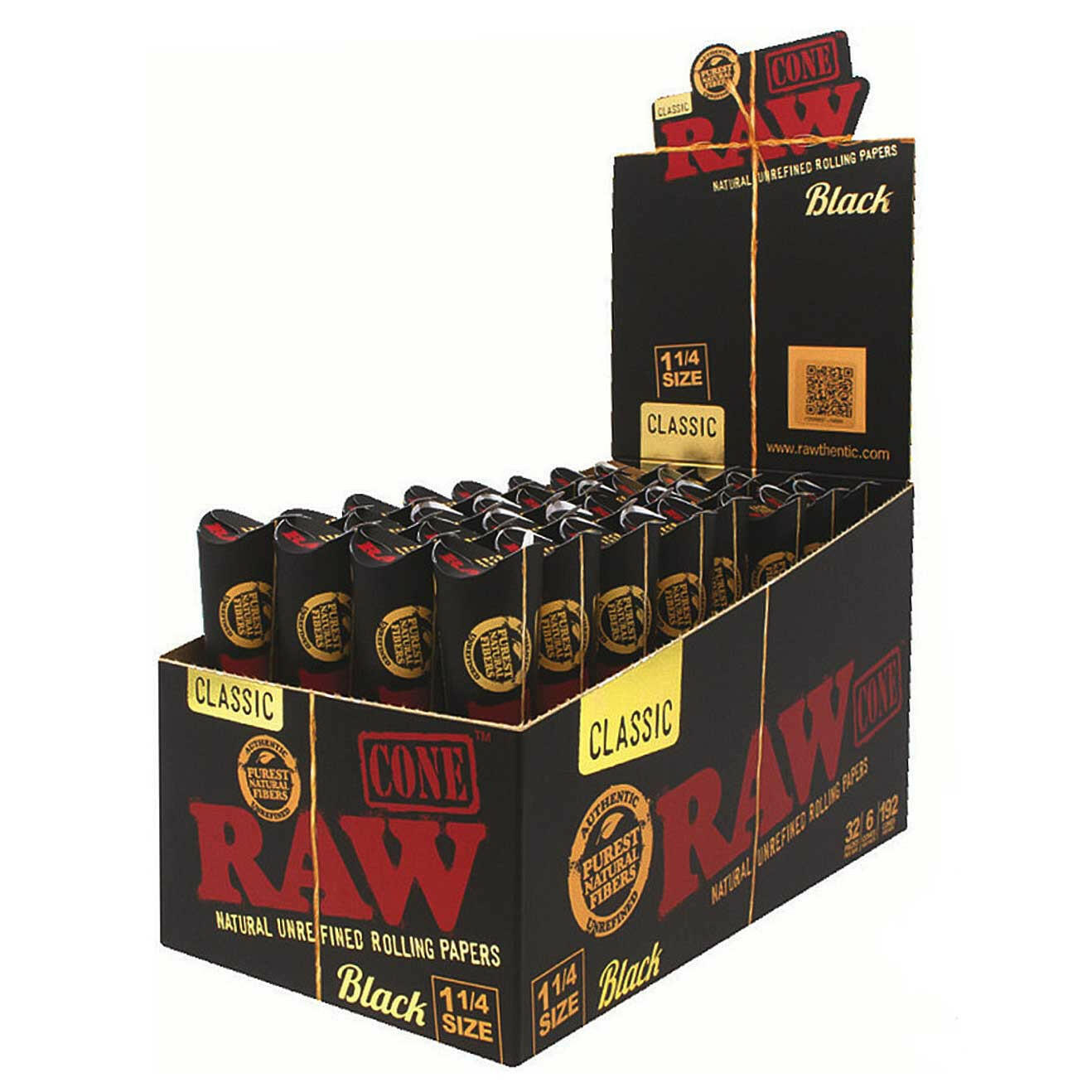 Raw Black Classic 1 1/4 Cones