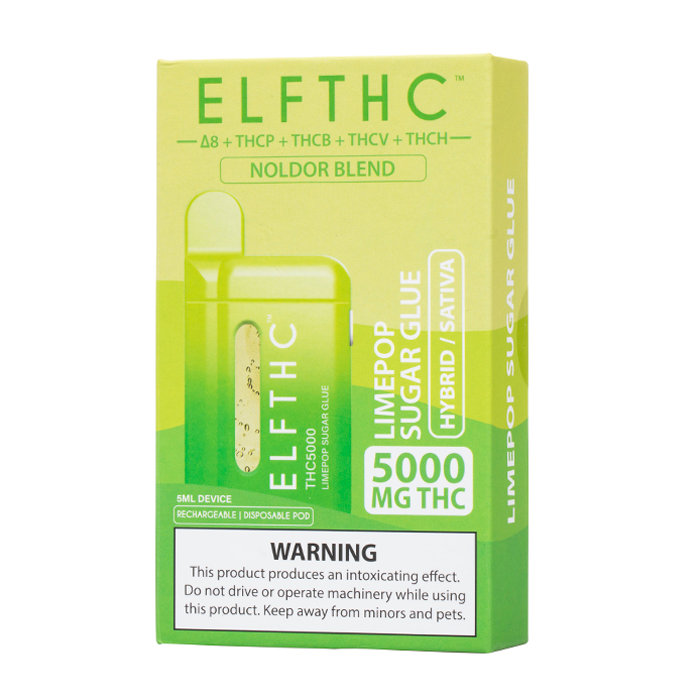 ELFTHC Noldor Blend D8+THCP+THCB+THCV+THCH 380mah Rechargeable Disposable Vape 5000MG THC 5Gram
