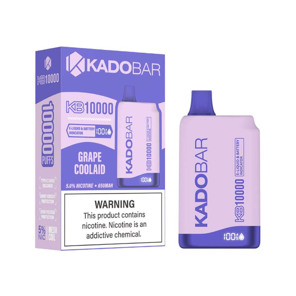 Kado Bar KB10000 18ML 10000 Puffs 650mAh Prefilled Nicotine Salt Rechargeable Disposable Vape by Earth's Bounty E-Juice Kado Bar KB10000 18ML 10000 Puffs 650mAh Prefilled Nicotine Salt Rechargeable Disposable Vape by Earth's Bounty E-Juice