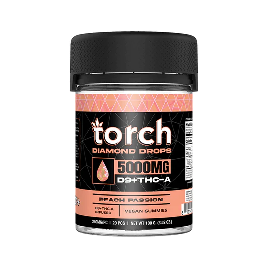 Torch Diamond Drop Blend 5000MG 20ct Live Resin  D9- THC-A Gummies