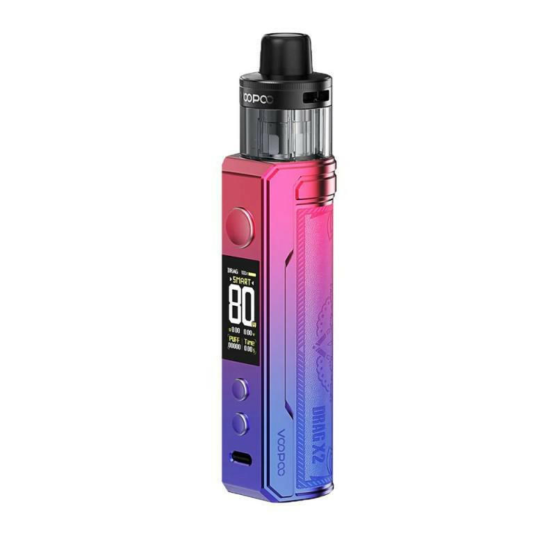 VooPoo Drag X2 80W 18650 Pod System Starter Kit With Refillable 5ML PnP X  Pod Tank