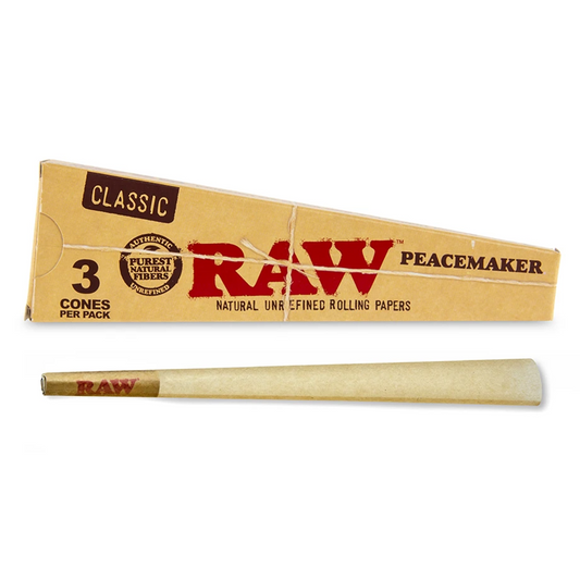 RAW Classic Pre-Rolled Peacemaker Cones - Pack of 3 Cones