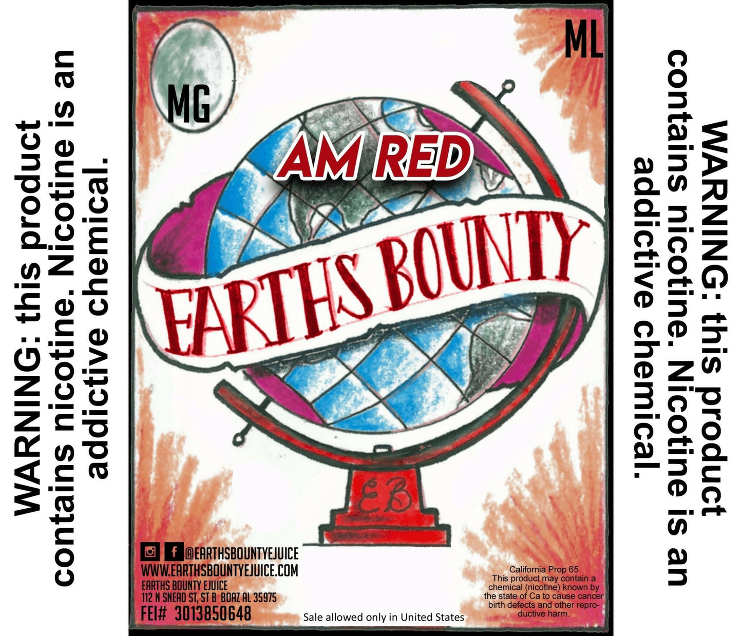 AM Red - Earths Bounty E-Juice