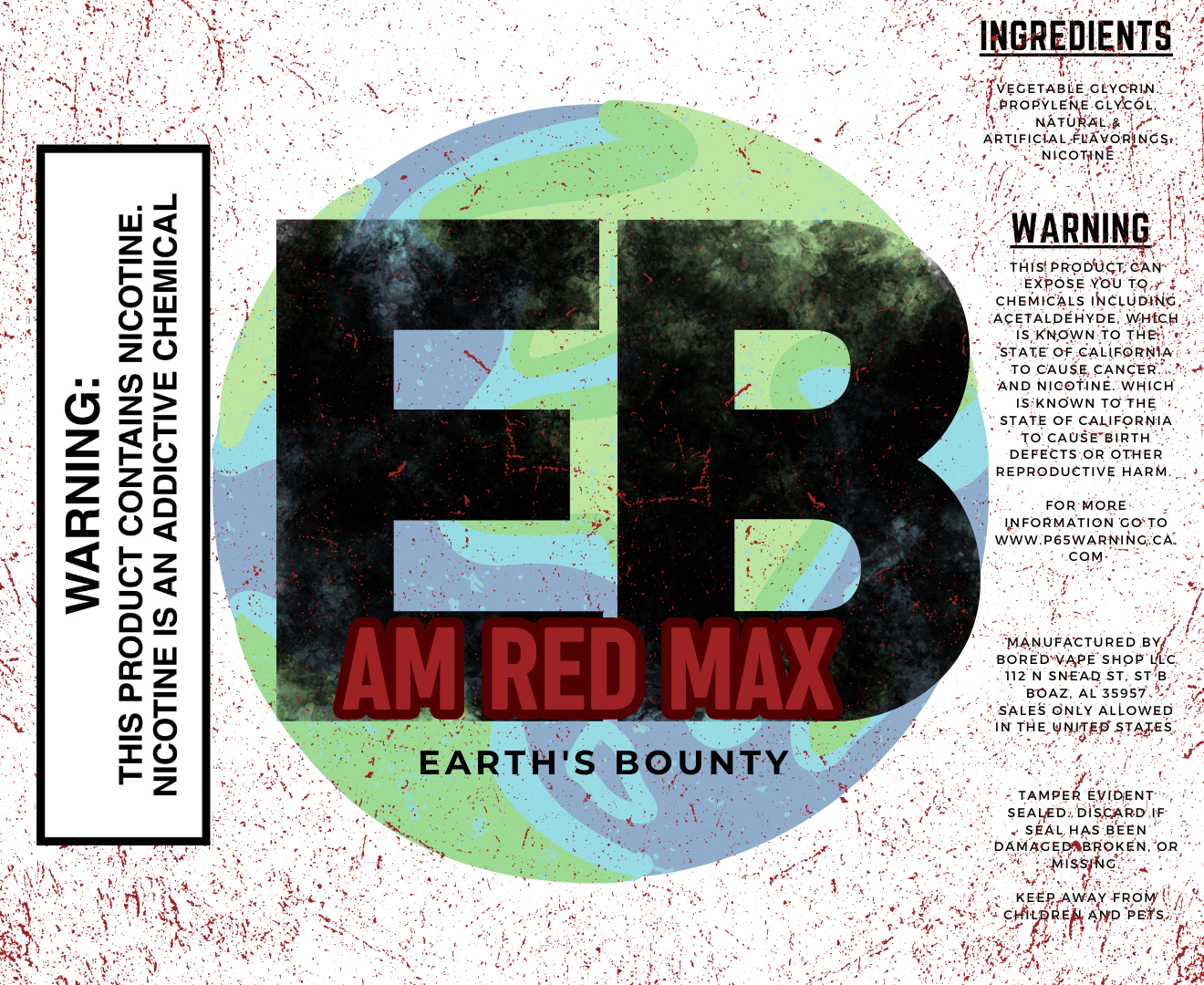 AM Red Max - Earths Bounty E-Juice