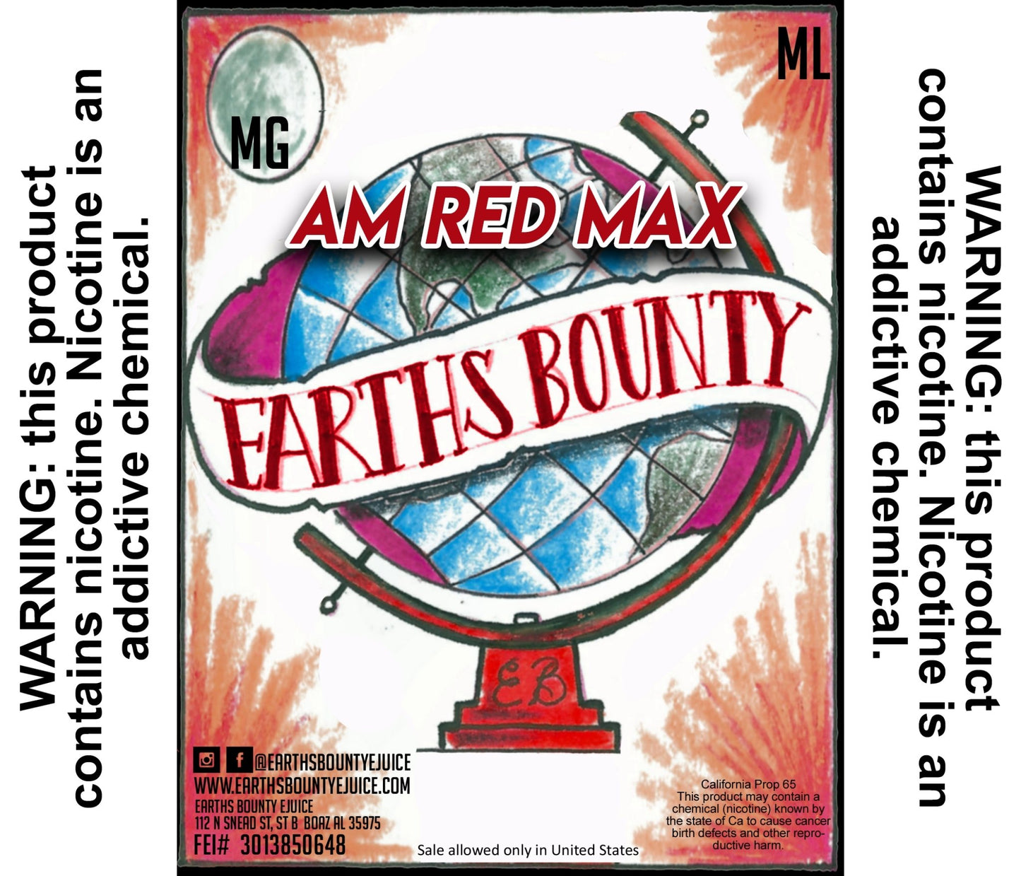 AM Red Max - Earths Bounty E-Juice