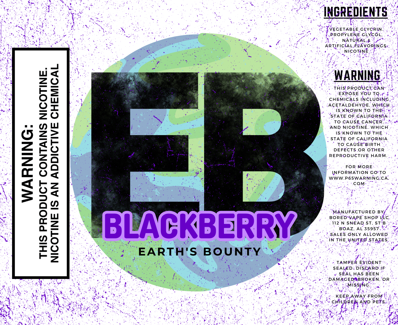 Blackberry - Earths Bounty E-Juice