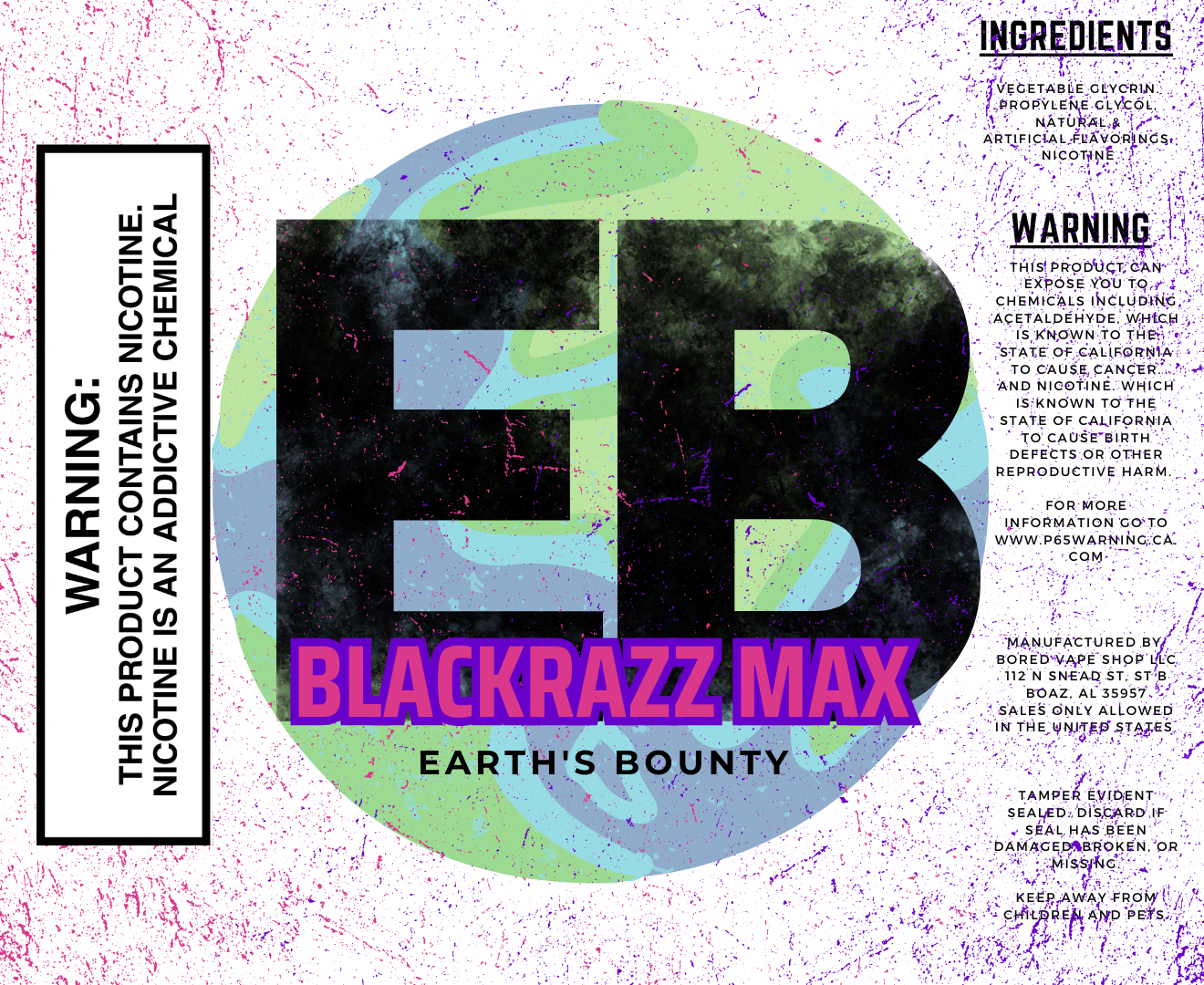BlackRazz Max - Earths Bounty E-Juice
