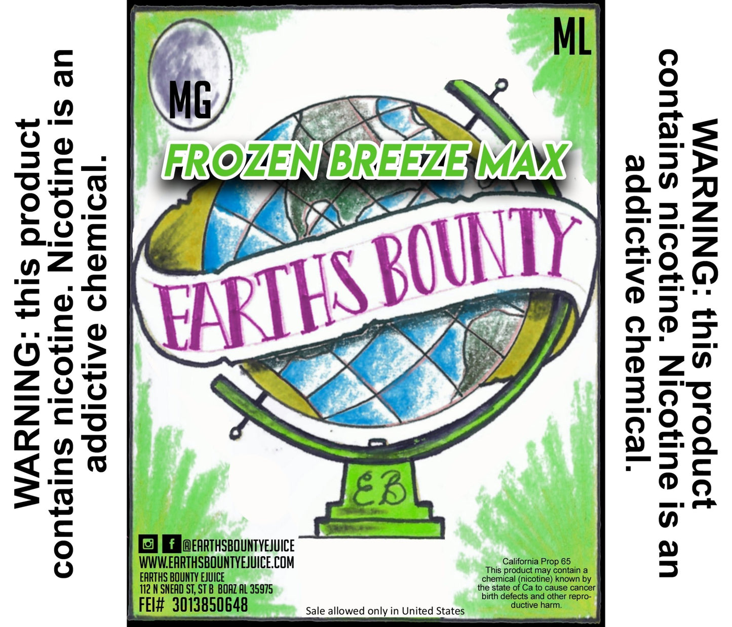 Frozen Breeze Max - Earths Bounty E-Juice