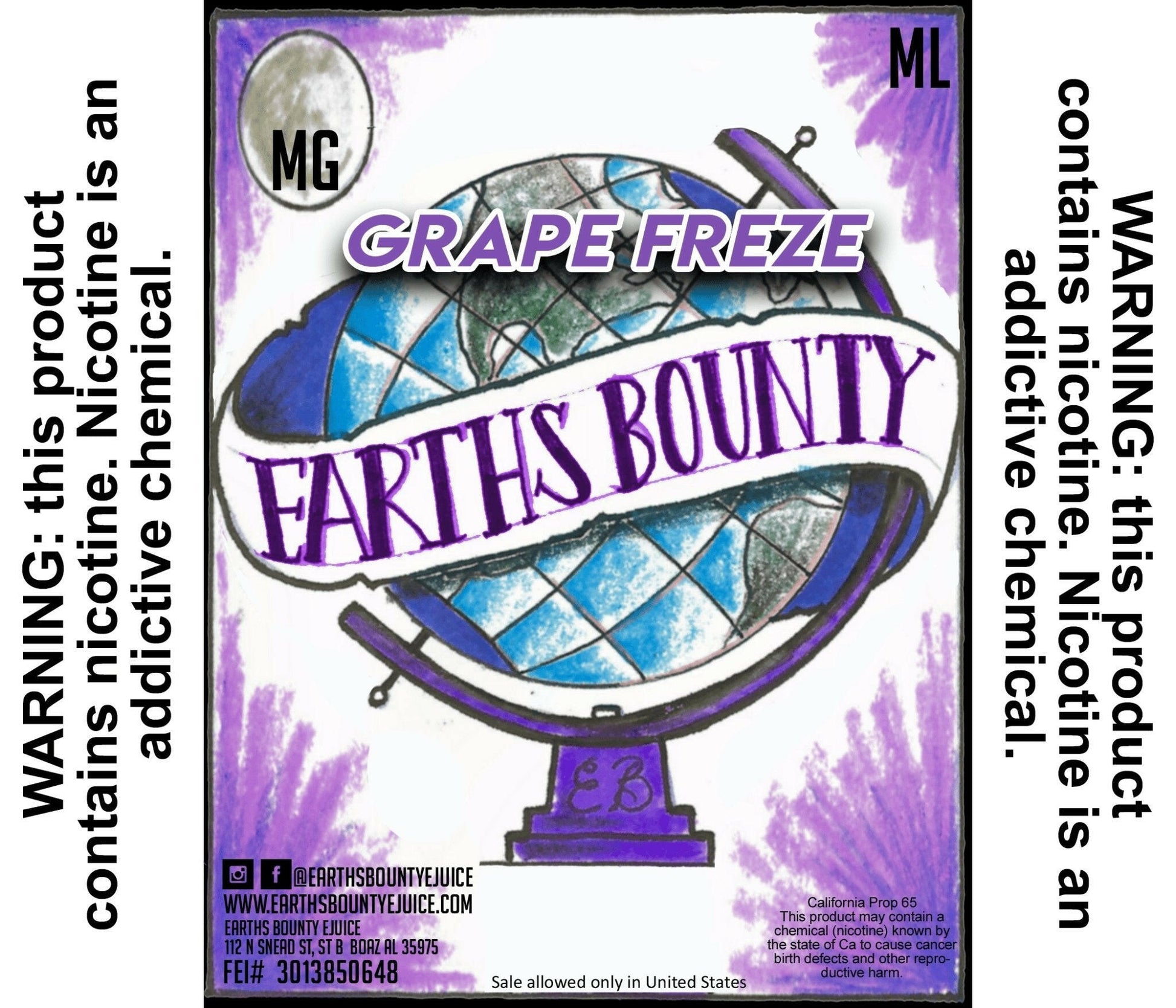 Grape Freeze - Earths Bounty E-Juice