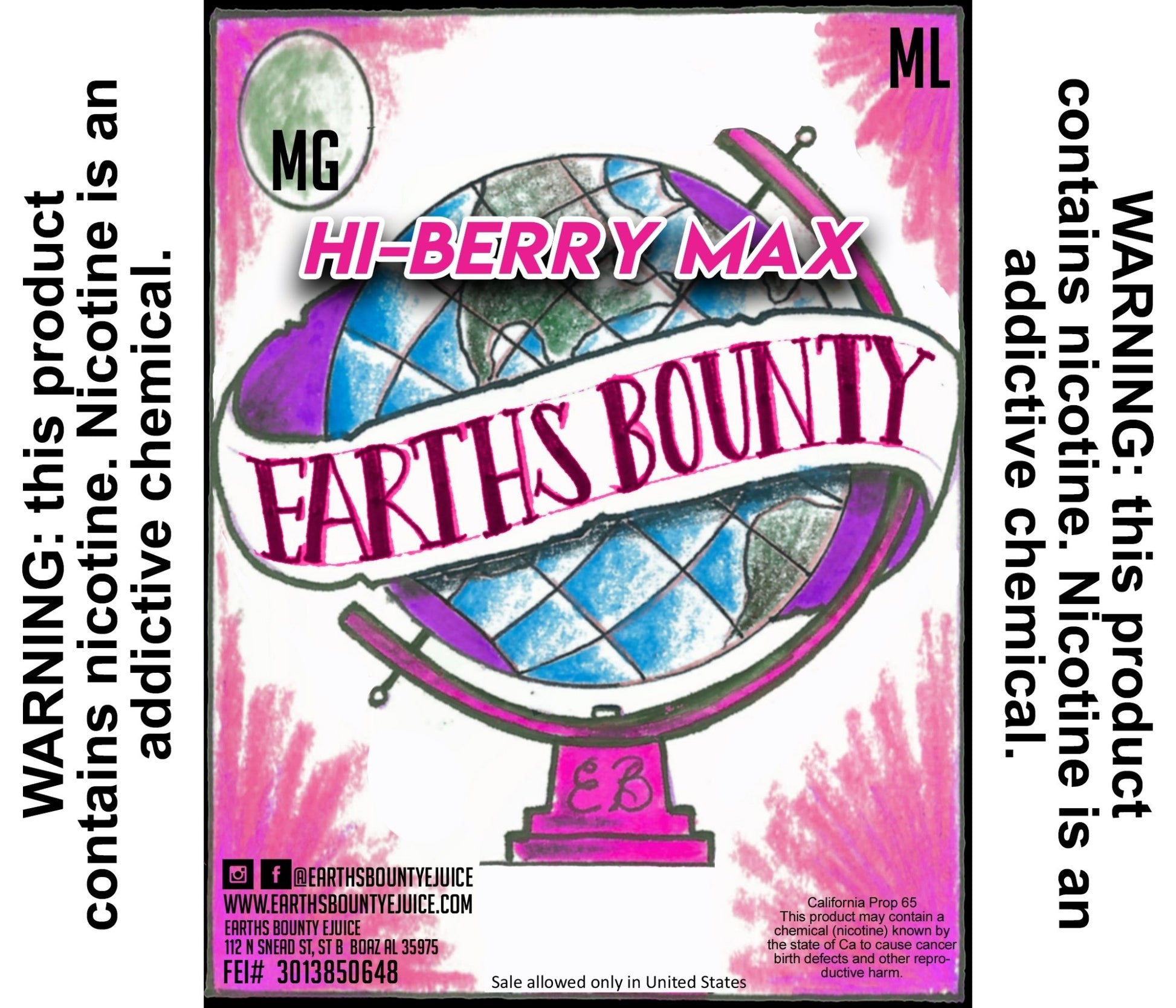 Hi Berry Max - Earths Bounty E-Juice