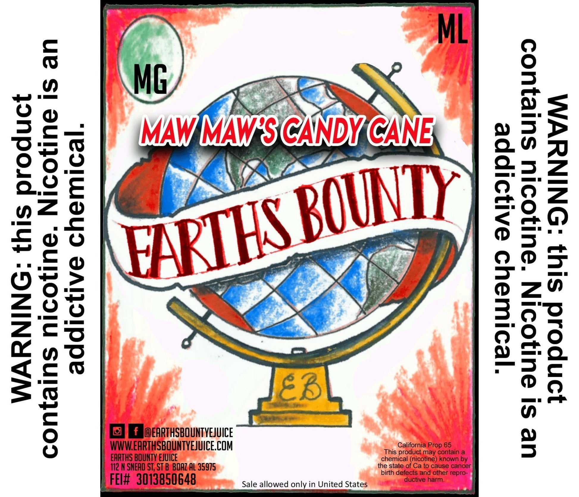 Maw Maw's Candy Cane - Earths Bounty E-Juice