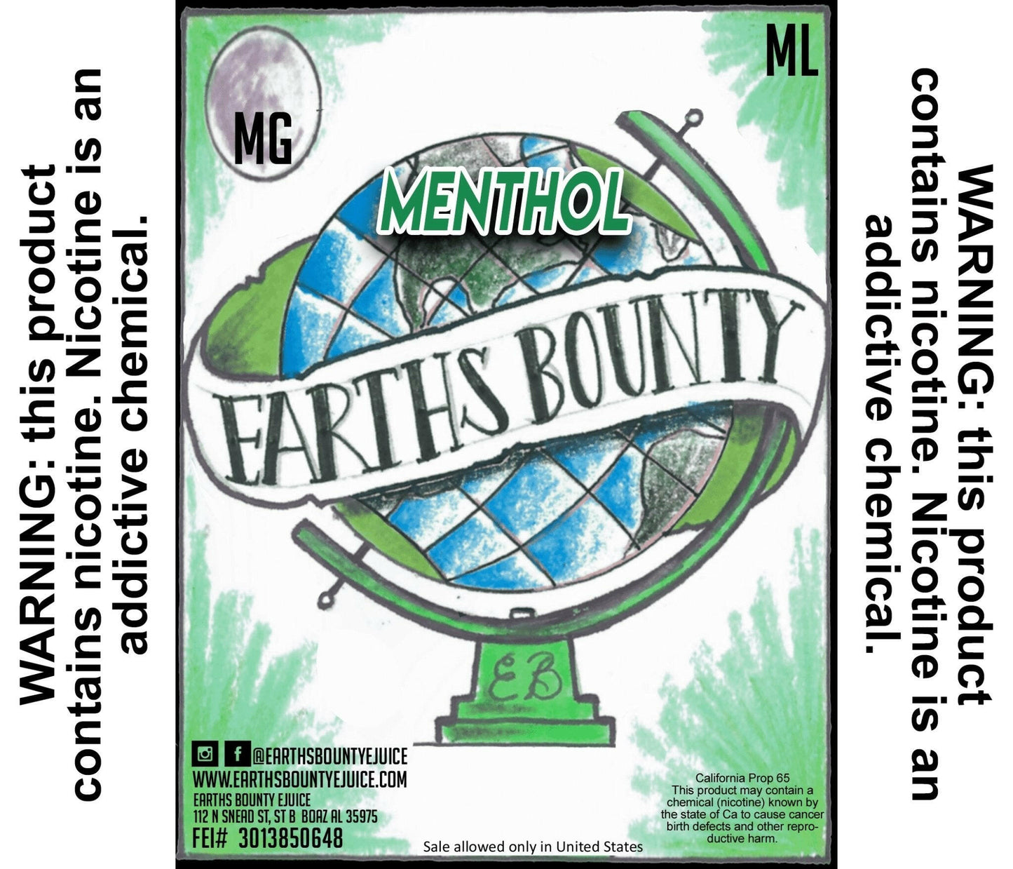 Menthol - Earths Bounty E-Juice