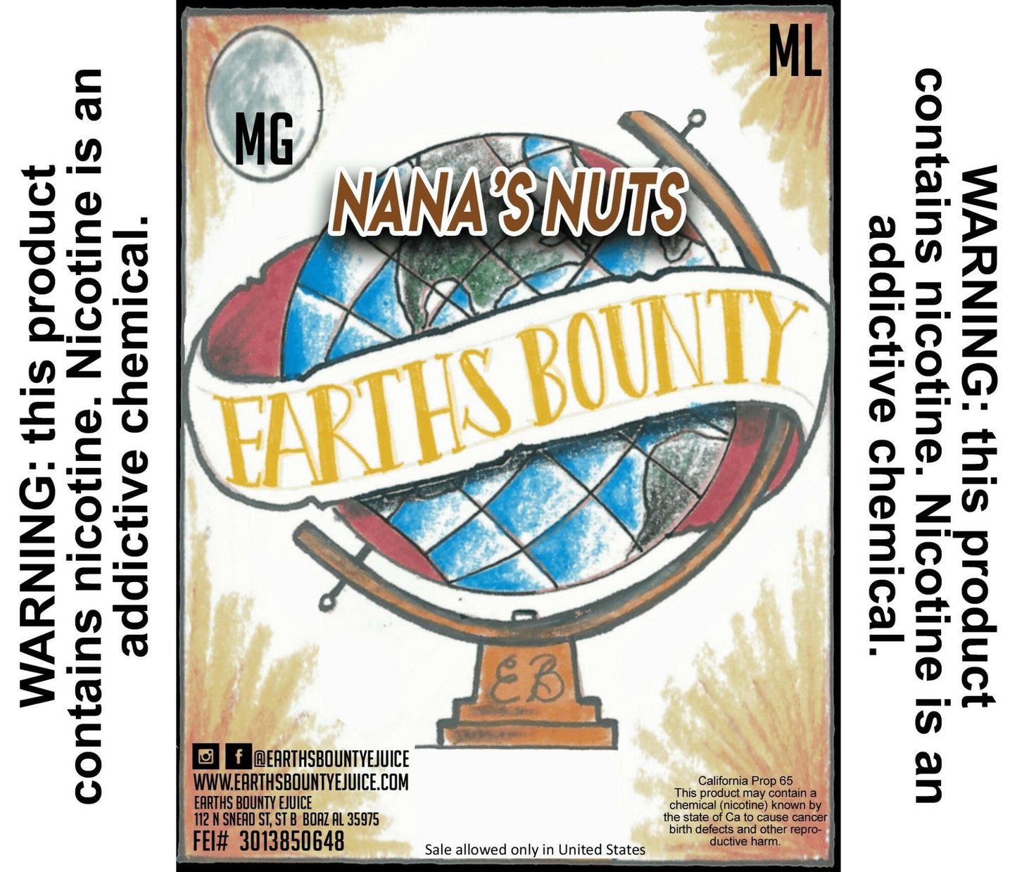 Nana's Nuts - Earths Bounty E-Juice