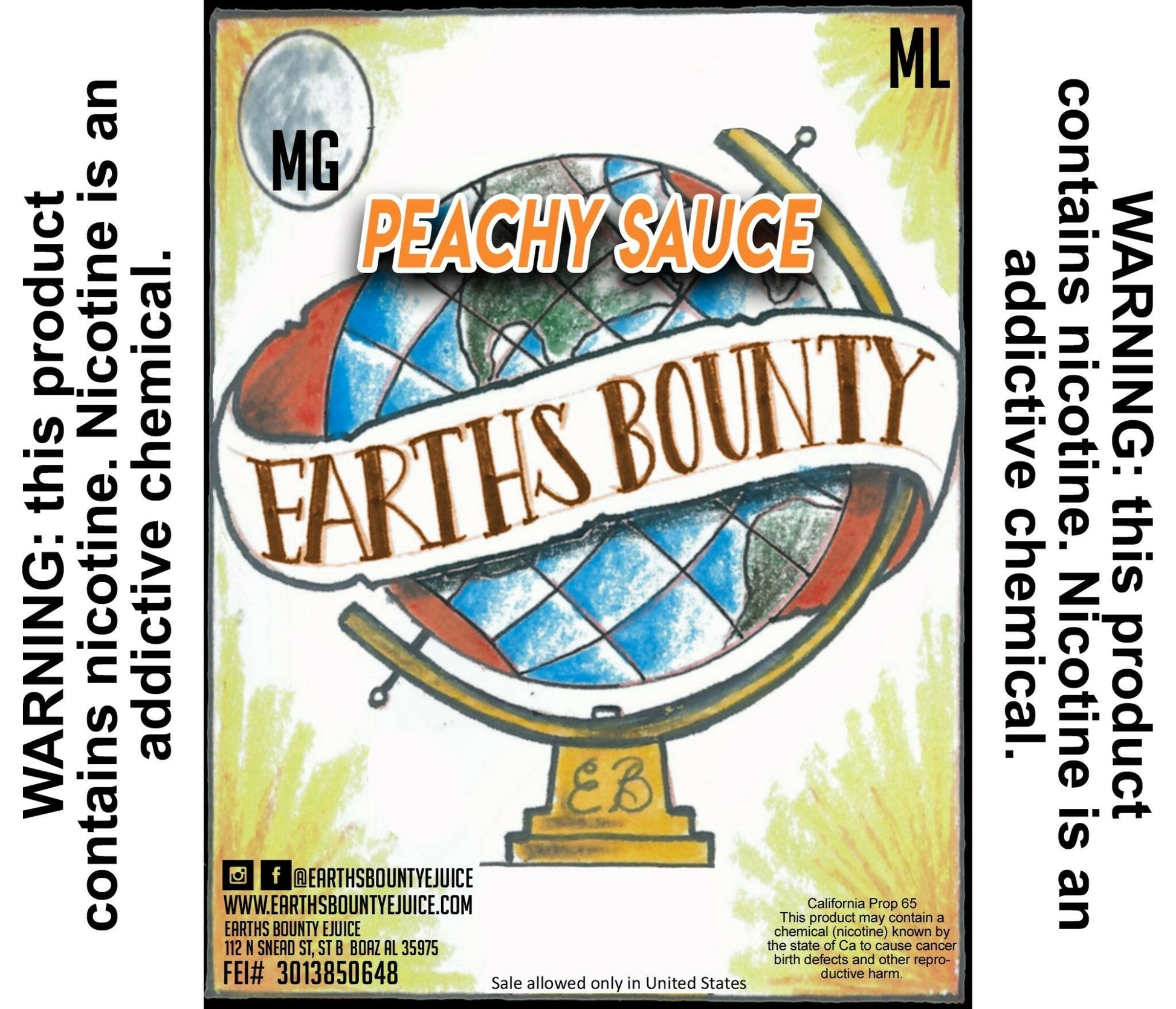 Peachy Sauce - Earths Bounty E-Juice